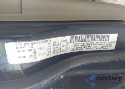 2003 Jeep Grand Cherokee Laredo из США, поврежденный, VIN 1J4GW48S83C594232